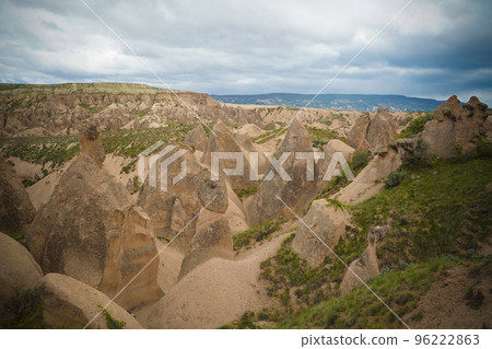 Landscape panoramic view to Devrent valley aka valley of imagination, Cappadocia, Turkey 96222863