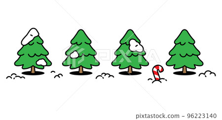 christmas tree vector icon Santa Claus plant wood forest biscuit cracker character cartoon symbol illustration doodle clip art design.eps 96223140