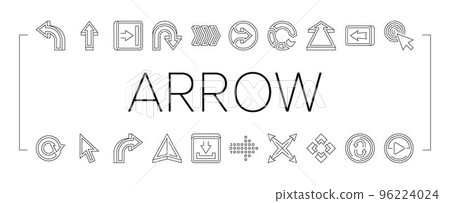 arrow right next sign up icons set vector 96224024