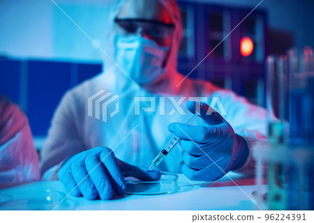 Medical science laboratory. Concept of virus and bacteria research 96224391