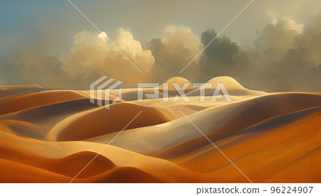 Desert with dry soil 96224907