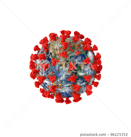 World with the shape of covid-19 coronavirus. Concept of pandemic and contagion. 96225352