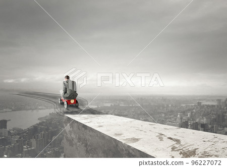 Businessman driving a car. Limitless concept 96227072