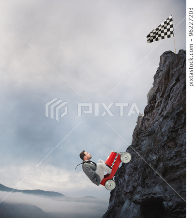 Difficult career and achievement business goal 96227203