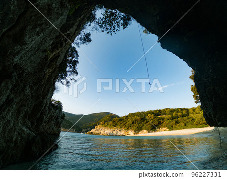 Sea cave in Corfu 96227331