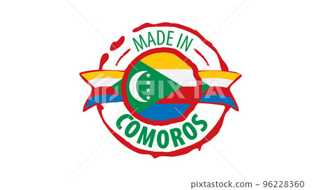 Comoros flag, vector illustration on a white background 96228360