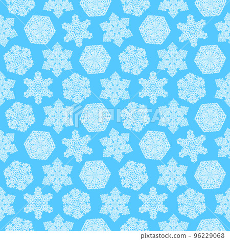 Seamless pattern with decorative snowflakes. Vector illustration. Seamless pattern with decorative snowflakes. Vector illustration. 96229068