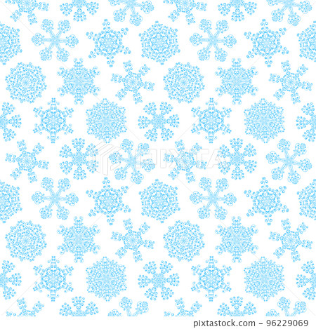 Seamless pattern with decorative snowflakes. Vector illustration. Seamless pattern with decorative snowflakes. Vector illustration. 96229069