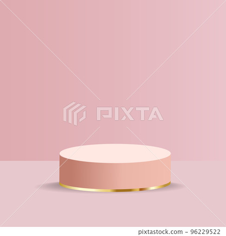 Product presentation podium on a pink background Product presentation podium on a pink background 96229522