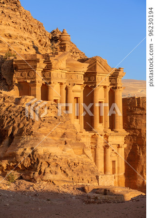 Ad Deir Monastery, Petra, Jordan at sunset Ad Deir Monastery, Petra, Jordan at sunset 96230194