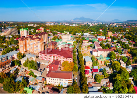 Yessentuki city aerial panoramic view, Russia 96230472