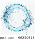 Cirle water splash of fresh water for package, advertising. Ecology concept. 96230613