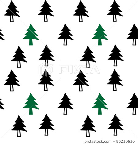 Seamless vector pattern of a Christmas tree background. Doodle Seamless vector pattern of a Christmas tree background. Doodle 96230630