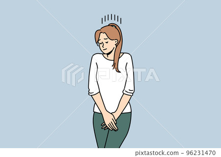 Woman suffer from urinary infection  96231470