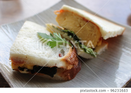 Egg Sandwich Egg Sandwich Sandwich Bread Bread Ears Café Egg Sandwich Set 96231683