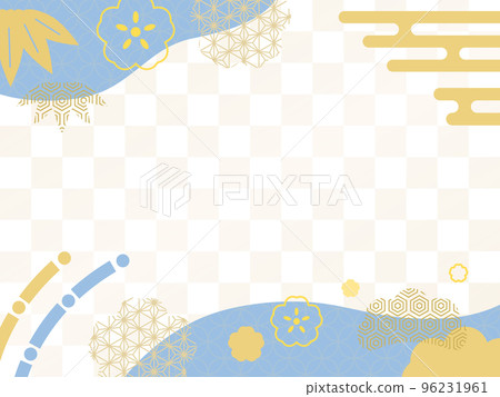 New Year's background material, blue pop frame New Year's background material, blue pop frame 96231961