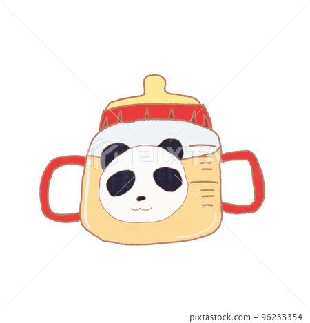 Baby feeding bottle with handle red panda 96233354
