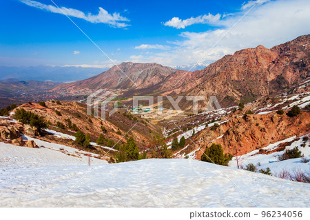Chimgan ski resort town, Uzbekistan 96234056