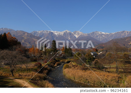 Northern Alps mountains seen from Oide Park Northern Alps mountains seen from Oide Park 96234161