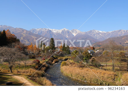 Northern Alps mountains seen from Oide Park Northern Alps mountains seen from Oide Park 96234163