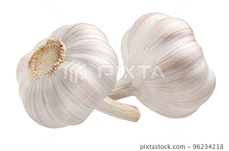 Garlic isolated on white background with clipping path 96234218