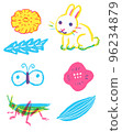 Wild flowers and creatures 96234879