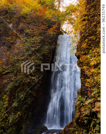 Fudo瀑佈在秋天 96235749