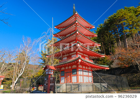 Fujiyoshida City, Yamanashi Prefecture Arakura Fuji Sengen Shrine Chureito Pagoda Fujiyoshida City, Yamanashi Prefecture Arakura Fuji Sengen Shrine Chureito Pagoda 96236029