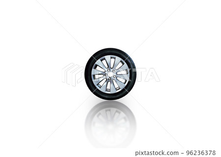 Alloy car wheel with tire isolated 96236378