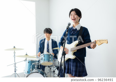 Drummer high school girl drum class 96236491