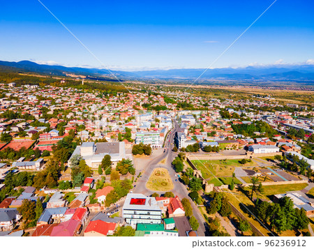 Telavi old town aerial panoramic view Telavi old town aerial panoramic view 96236912