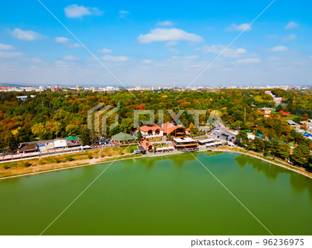 Kurortnoe lake aerial panoramic view, Nalchik Kurortnoe lake aerial panoramic view, Nalchik 96236975