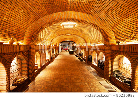 Wine cellar at Khareba Winery, Georgia 96236982