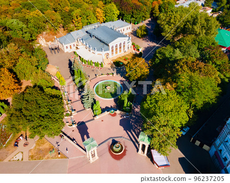 Central square in Yessentuki city, Russia 96237205