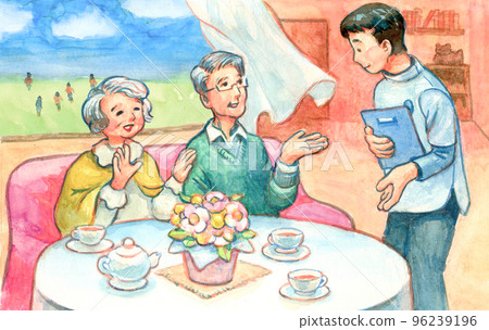 老年人和設施工作人員 96239196