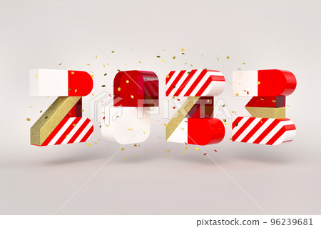 Happy New Year 2023 modern colorful 3d illustration Happy New Year 2023 modern colorful 3d illustration 96239681