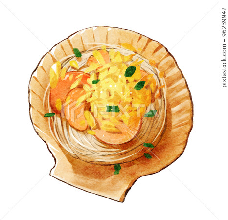 Chinese food-scallop and vermicelli steamed with garlic Minato-style garlic obi Chinese food-scallop and vermicelli steamed with garlic Minato-style garlic obi 96239942