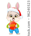 Cartoon character rabbit. Cute bunny. 96240323