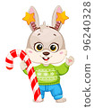 Cartoon character rabbit. Cute bunny. 96240328