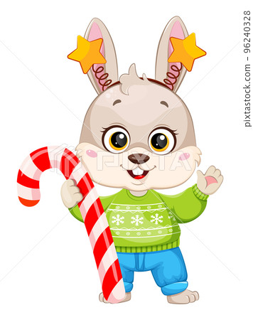 Cartoon character rabbit. Cute bunny. 96240328