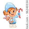 russian, snow, maiden, person, blue, celebration, christmas, girl, pretty, new, character, beautiful, holiday, winter, woman, cartoon, cute, cold, card, traditional, merry, greeting, year, clothing, 96240334