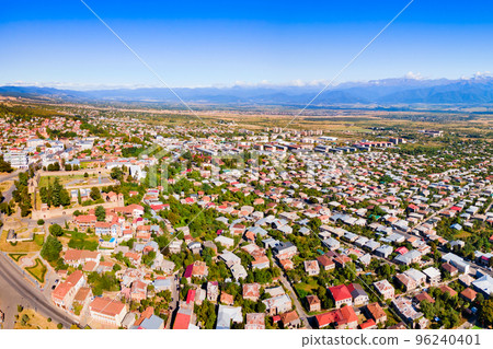 Telavi old town aerial panoramic view Telavi old town aerial panoramic view 96240401