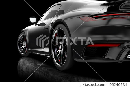 Black generic unbranded sport car in the dark 96240584