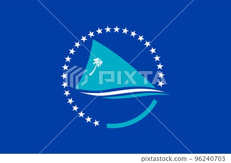 Flag of Pacific Community (PC), South Pacific Commission (SPC), blue and white Flag of Pacific Community (PC), South Pacific Commission (SPC), blue and white 96240703