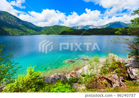 Eibsee lake in Bavaria, Germany Eibsee lake in Bavaria, Germany 96240787