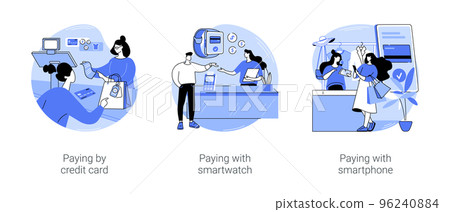 Contactless payment isolated cartoon vector illustrations se Contactless payment isolated cartoon vector illustrations se 96240884