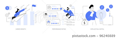 Employee efficiency abstract concept vector illustrations. Employee efficiency abstract concept vector illustrations. 96240889
