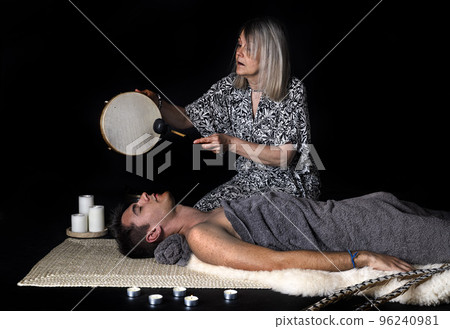 man and energy healing 96240981