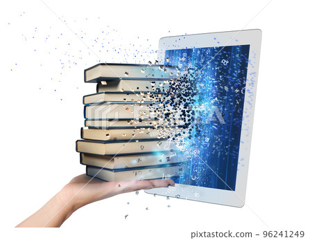 Reading books with an E-book Reading books with an E-book 96241249