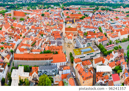 Ingolstadt old town aerial panoramic view Ingolstadt old town aerial panoramic view 96241357